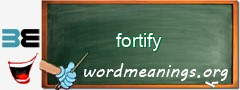 WordMeaning blackboard for fortify
